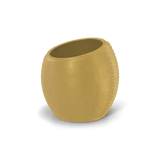 Spiral round fiberglass planter in Gloss Metallic Gold