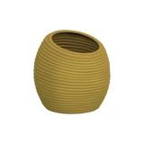 Spiral round fiberglass planter in Gloss Metallic Gold, D 26 in × 26 in, studio render