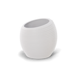 Spiral round fiberglass planter in Matte Bright White