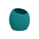 Spiral round fiberglass planter in Satin Seafoam Green, D 26 in × 26 in, studio render