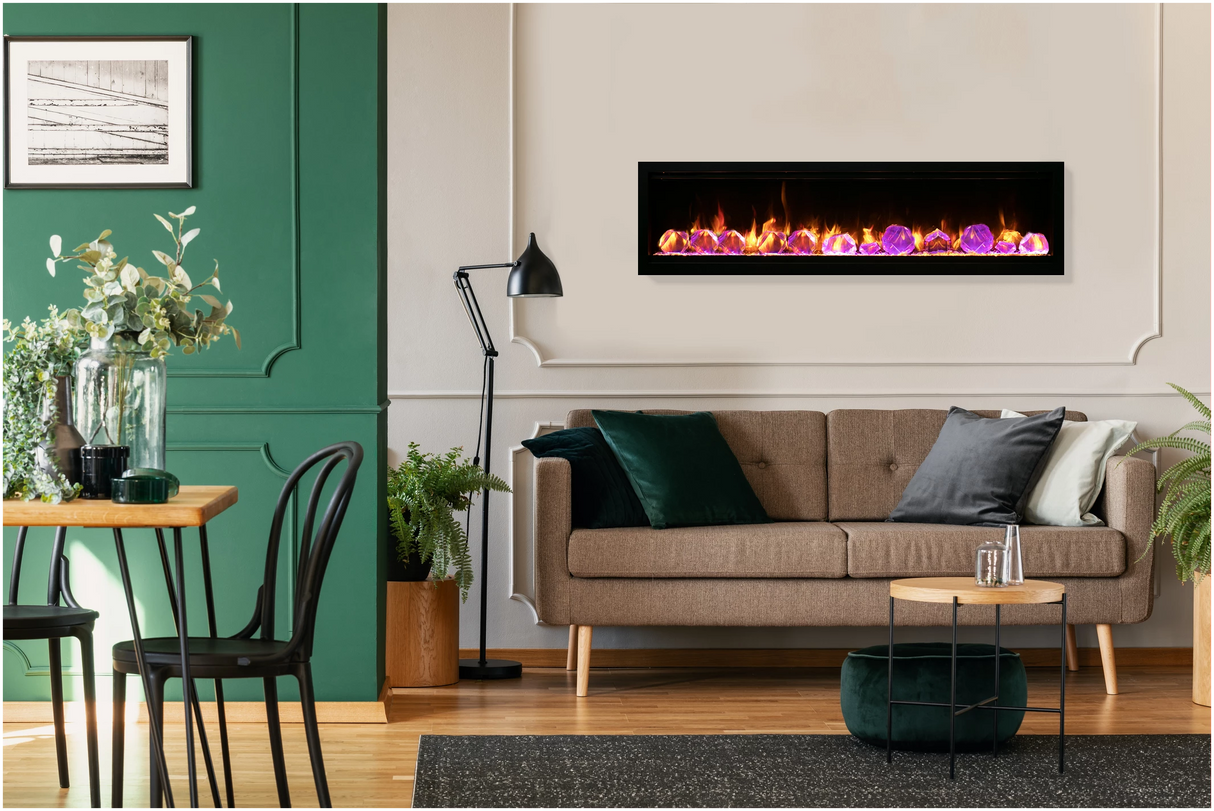 Amantii Symmetry Lumina 50" Indoor / Outdoor Built In Smart Electric Fireplace, WiFi Enabled SYM-50-LUMINA - Serene Yards