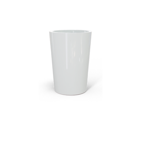 Tegel round tapered fiberglass planter in Gloss Bright White