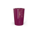 Tegel round tapered fiberglass planter in Gloss Eggplant