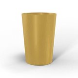 Tegel round tapered fiberglass planter in Gloss Metallic Gold, studio render