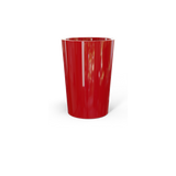 Tegel round tapered fiberglass planter in Gloss Red