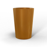 Tegel round tapered fiberglass planter in Metallic Bronze, studio render