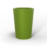 Tegel round tapered fiberglass planter in Satin Green, studio render