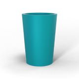 Tegel round tapered fiberglass planter in Satin Seafoam Green, studio render