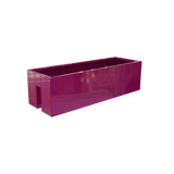 Tiergarden railing fiberglass planter in Gloss Eggplant
