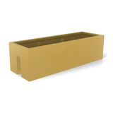 Tiergarden railing fiberglass planter in Gloss Metallic Gold, 36 × 12 × 10 in, studio render