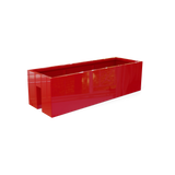 Tiergarden railing fiberglass planter in Gloss Red