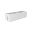 Tiergarden railing fiberglass planter in Matte Bright White