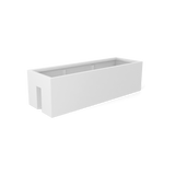 Tiergarden railing fiberglass planter in Matte Bright White
