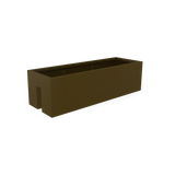 Tiergarden railing fiberglass planter in Matte Bronze