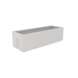 Tiergarden railing fiberglass planter in Matte Cement Grey