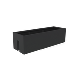 Tiergarden railing fiberglass planter in Matte Charcoal