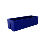 Tiergarden railing fiberglass planter in Matte Cobalt Blue