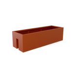 Tiergarden railing fiberglass planter in Matte Terra Cotta