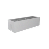 Tiergarden railing fiberglass planter in Metallic Silver