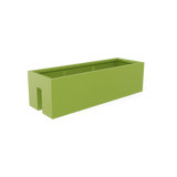 Tiergarden railing fiberglass planter in Satin Green