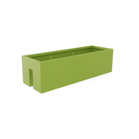 Tiergarden railing fiberglass planter in Satin Green