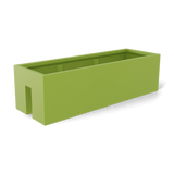Tiergarden railing fiberglass planter in Satin Green, 36 × 12 × 10 in, studio render