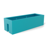 Tiergarden railing fiberglass planter in Satin Seafoam Green, 36 × 12 × 10 in, studio render