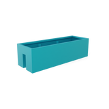 Tiergarden railing fiberglass planter in Satin Seafoam Green