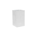 Tolga corner fiberglass planter in Gloss Bright White, 16 × 16 × 24 in, studio render