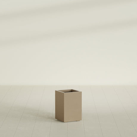 Tolga corner fiberglass planter in Gloss Metallic Gold
