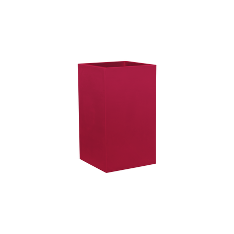Tolga corner fiberglass planter in Gloss Red, 16 × 16 × 24 in, studio render