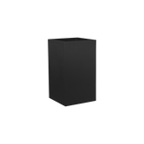 Tolga corner fiberglass planter in Matte Black, 16 × 16 × 24 in, studio render