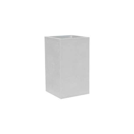 Tolga corner fiberglass planter in Matte Bright White, 16 × 16 × 24 in, studio render