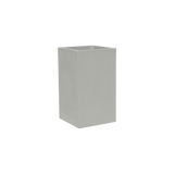 Tolga corner fiberglass planter in Matte Cement Grey, 16 × 16 × 24 in, studio render