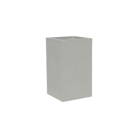 Tolga corner fiberglass planter in Matte Cement Grey, 16 × 16 × 24 in, studio render