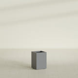 Tolga corner fiberglass planter in Matte Gunmetal