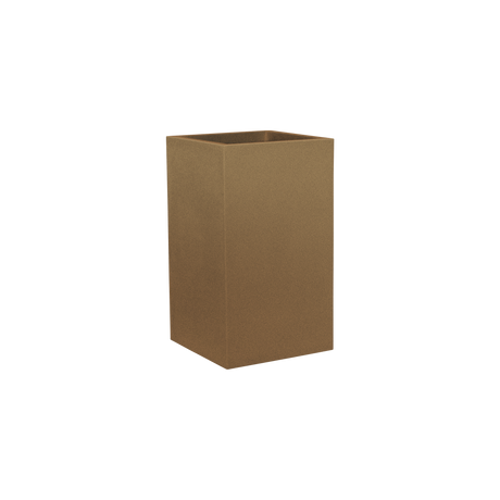Tolga corner fiberglass planter in Metallic Bronze, 16 × 16 × 24 in, studio render