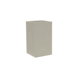 Tolga corner fiberglass planter in Satin Beige, 16 × 16 × 24 in, studio render