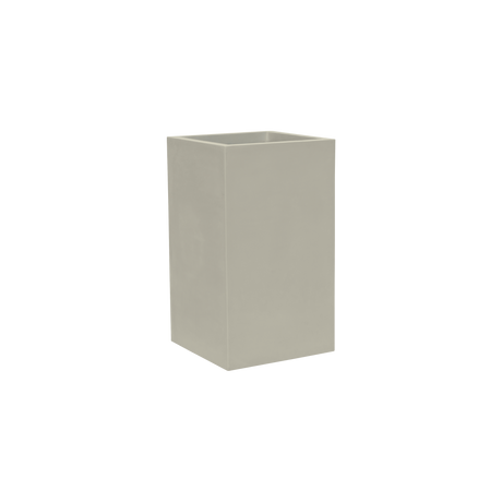 Tolga corner fiberglass planter in Satin Beige, 16 × 16 × 24 in, studio render