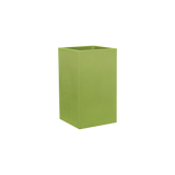 Tolga corner fiberglass planter in Satin Green, 16 × 16 × 24 in, studio render