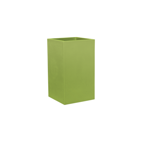 Tolga corner fiberglass planter in Satin Green, 16 × 16 × 24 in, studio render