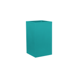 Tolga corner fiberglass planter in Satin Seafoam Green, 16 × 16 × 24 in, studio render