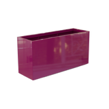 Tolga rectangular fiberglass planter in Gloss Eggplant