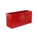 Tolga rectangular fiberglass planter in Gloss Red