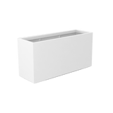 Tolga rectangular fiberglass planter in Matte Bright White