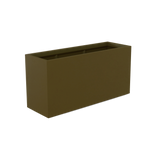 Tolga rectangular fiberglass planter in Matte Bronze