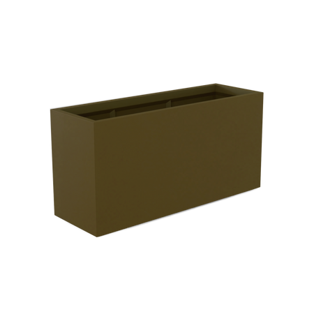Tolga rectangular fiberglass planter in Matte Bronze
