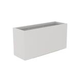 Tolga rectangular fiberglass planter in Matte Cement Grey