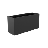 Tolga rectangular fiberglass planter in Matte Charcoal