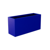Tolga rectangular fiberglass planter in Matte Cobalt Blue